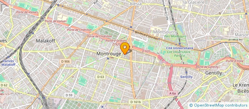 localisation de l'entreprise MONSIEUR NICOLAS BERGEAUD  MONTROUGE