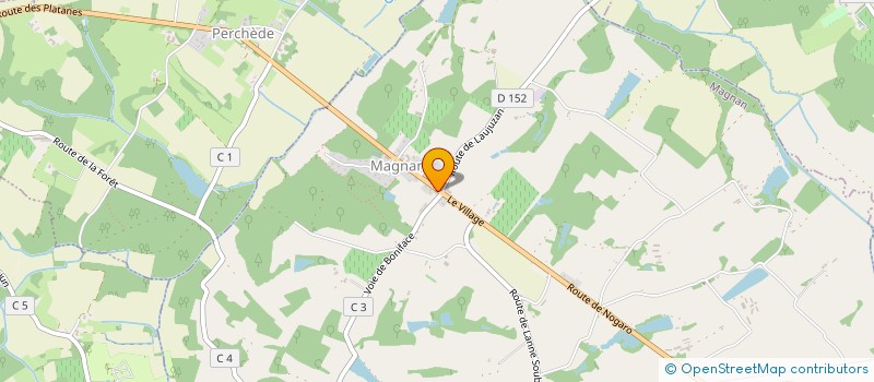 localisation de l'entreprise MONSIEUR NICOLAS BIANCHI  CASTELNAU D'AUZAN LABARRERE