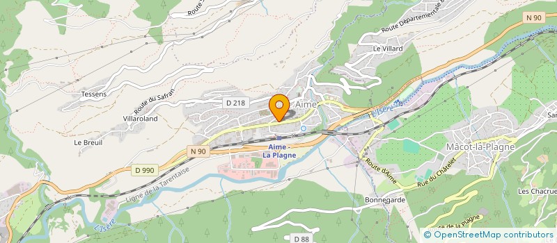 localisation de l'entreprise MONSIEUR NICOLAS BLANCHET à AIME-LA-PLAGNE