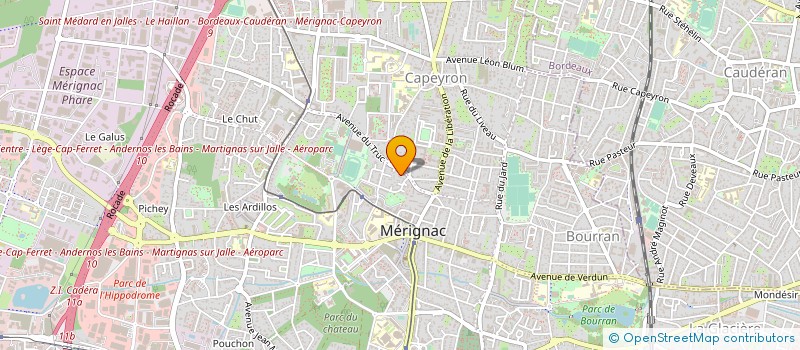 localisation de l'entreprise MONSIEUR NICOLAS BOILEAU  MERIGNAC