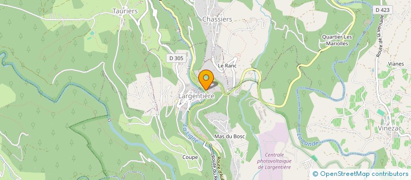 localisation de l'entreprise MONSIEUR NICOLAS BONGIOVANNI à LARGENTIERE