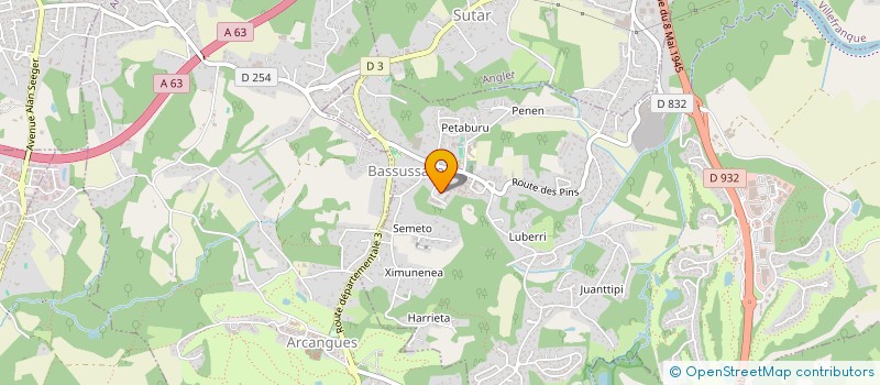 localisation de l'entreprise MONSIEUR NICOLAS BONNAN à BASSUSSARRY