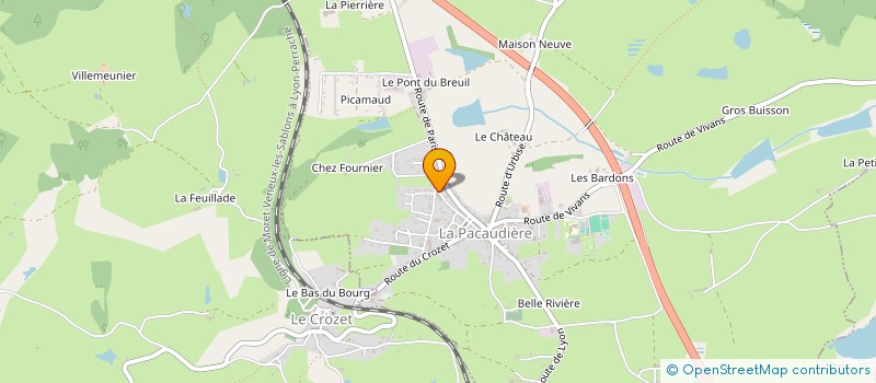 localisation de l'entreprise MONSIEUR NICOLAS BONNAUD à LA PACAUDIERE