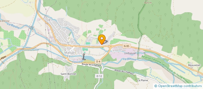 localisation de l'entreprise MONSIEUR NICOLAS BONNIN  MALIJAI