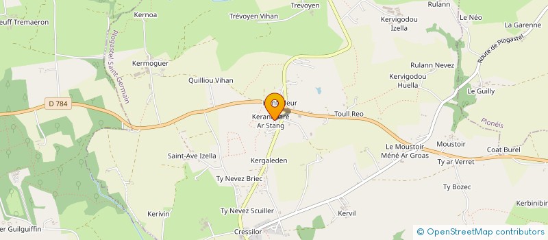 localisation de l'entreprise MONSIEUR NICOLAS BONNIN  PLOGASTEL-SAINT-GERMAIN