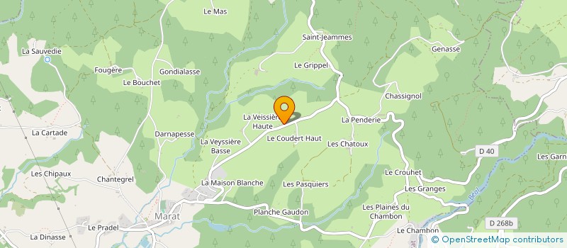 localisation de l'entreprise MONSIEUR NICOLAS BOST DE CHIER  MARAT