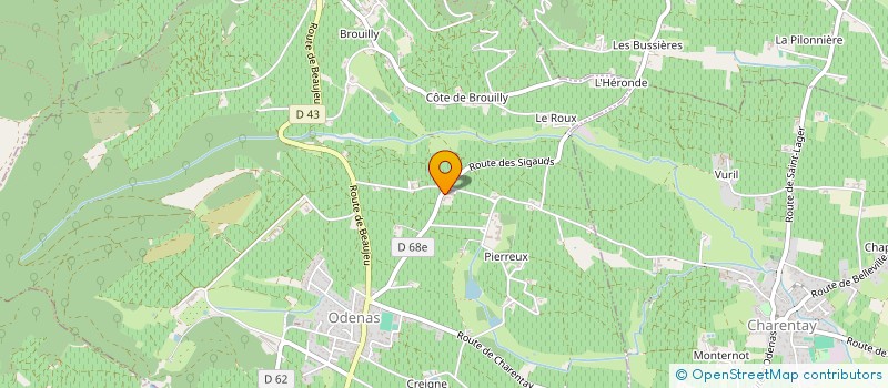 localisation de l'entreprise MONSIEUR NICOLAS BOUDEAU à ODENAS