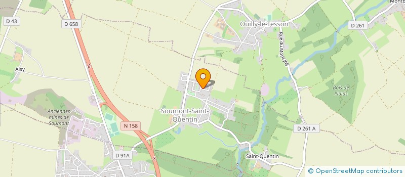 localisation de l'entreprise MONSIEUR NICOLAS BOULAIS  SOUMONT-SAINT-QUENTIN