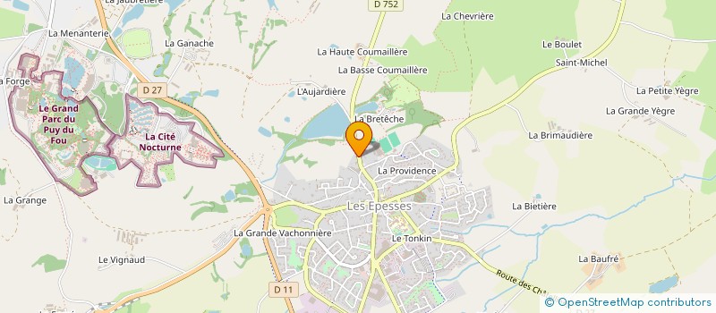 localisation de l'entreprise MONSIEUR NICOLAS BOURASSEAU  LES EPESSES