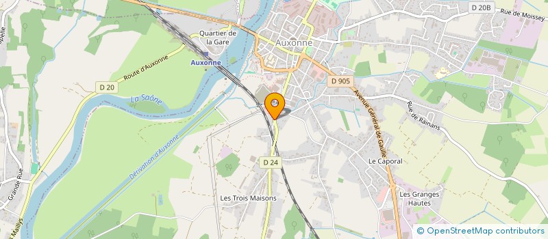 localisation de l'entreprise MONSIEUR NICOLAS BOURGEOT à AUXONNE