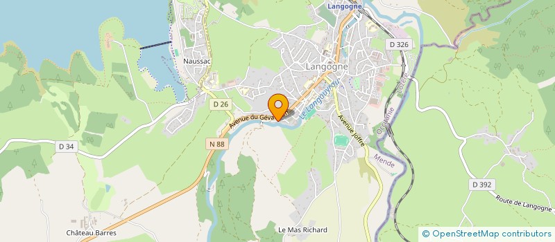 localisation de l'entreprise MONSIEUR NICOLAS BOURRET  LANGOGNE