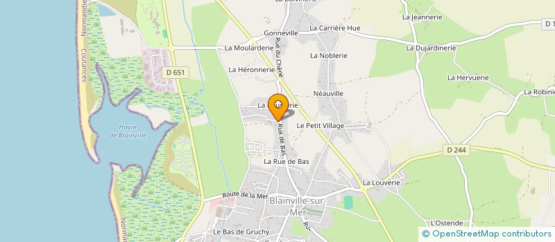 localisation de l'entreprise MONSIEUR NICOLAS BOUVET à BLAINVILLE-SUR-MER