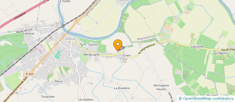 localisation de l'entreprise MONSIEUR NICOLAS BRETEAU  ALBIAS