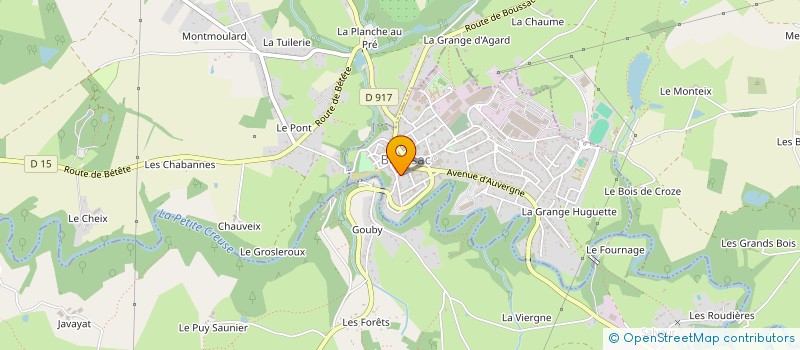 localisation de l'entreprise MONSIEUR NICOLAS-BRICE MICOLIER à BOUSSAC