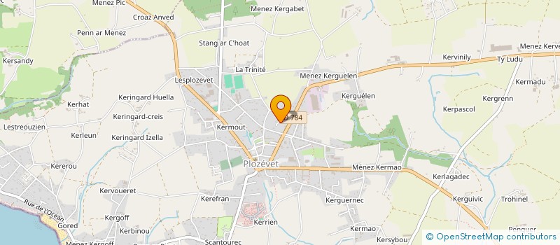 localisation de l'entreprise MONSIEUR NICOLAS BRIFFAULT  PLOZEVET