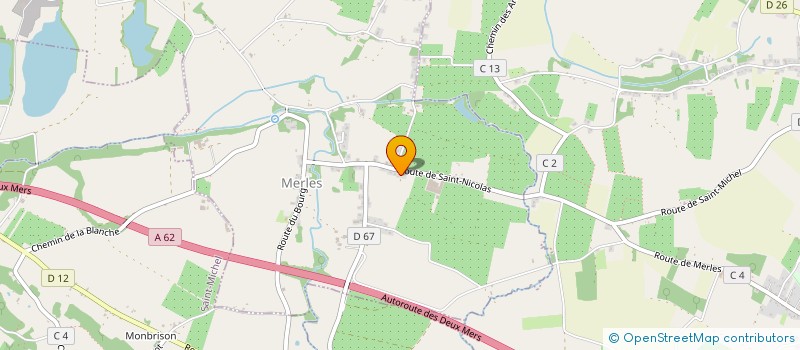 localisation de l'entreprise MONSIEUR NICOLAS BROUILLET  MERLES