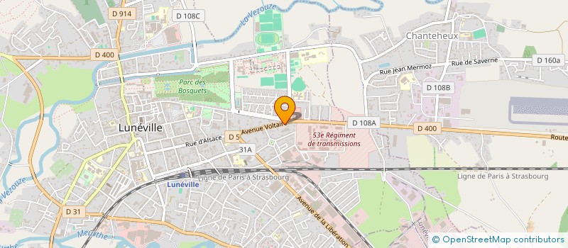 localisation de l'entreprise MONSIEUR NICOLAS BRUANT  LUNEVILLE