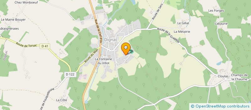 localisation de l'entreprise MONSIEUR NICOLAS BRUNERIE  DIGNAC