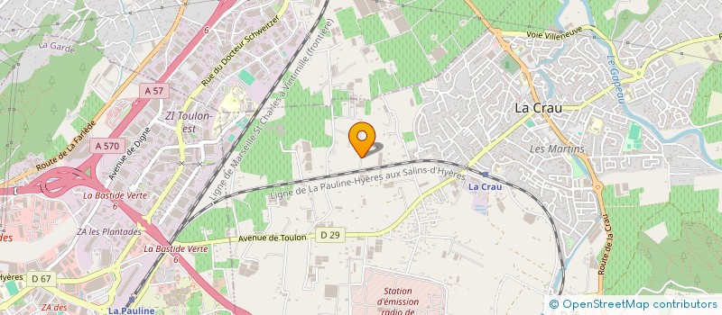 localisation de l'entreprise MONSIEUR NICOLAS BRUNO  LA CRAU