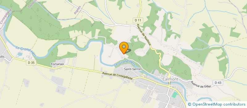 localisation de l'entreprise MONSIEUR NICOLAS CARAUD  CALMONT