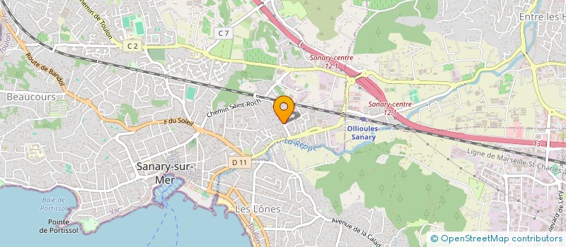 localisation de l'entreprise MONSIEUR NICOLAS CHAMOIN  SANARY-SUR-MER