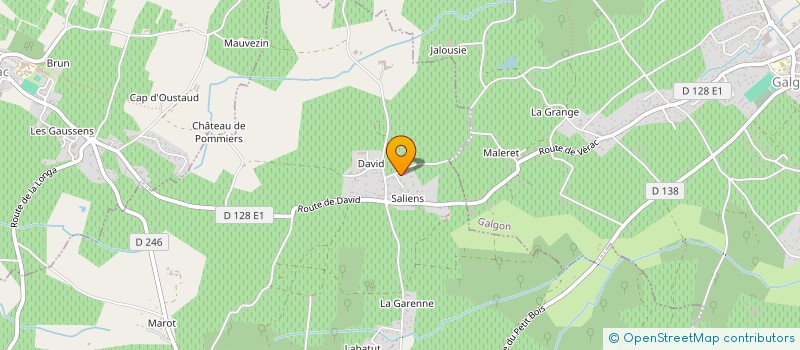 localisation de l'entreprise MONSIEUR NICOLAS CHAMOULEAU  VILLEGOUGE