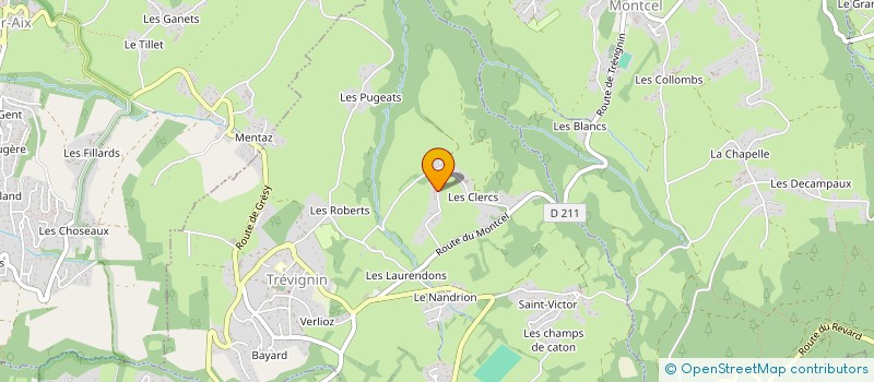 localisation de l'entreprise MONSIEUR NICOLAS CHAPUIS  TREVIGNIN