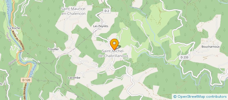 localisation de l'entreprise MONSIEUR NICOLAS CHARRAS  LES OLLIERES-SUR-EYRIEUX