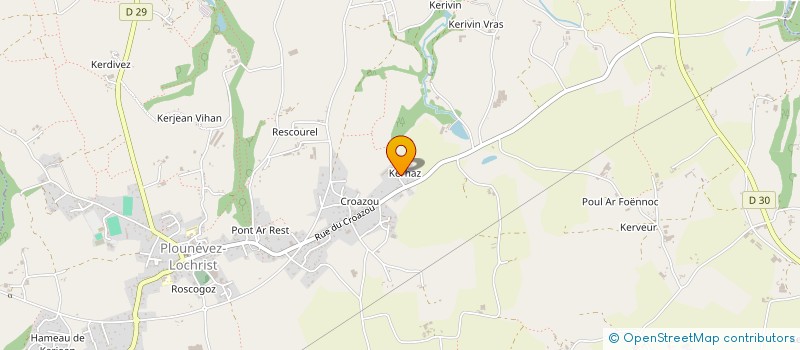 localisation de l'entreprise MONSIEUR NICOLAS CHATAIGNER  PLOUNEVEZ-LOCHRIST