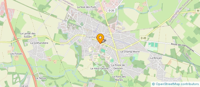 localisation de l'entreprise MONSIEUR NICOLAS CHERON  TREILLIERES