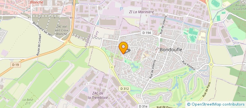 localisation de l'entreprise MONSIEUR NICOLAS CHEVALIER  BONDOUFLE