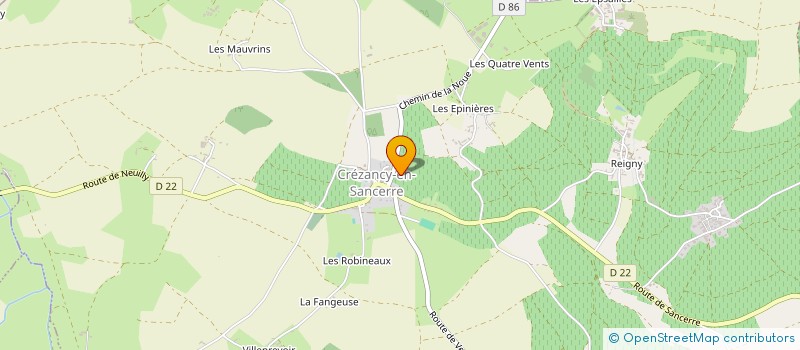 localisation de l'entreprise MONSIEUR NICOLAS CHEVREAU  CREZANCY-EN-SANCERRE