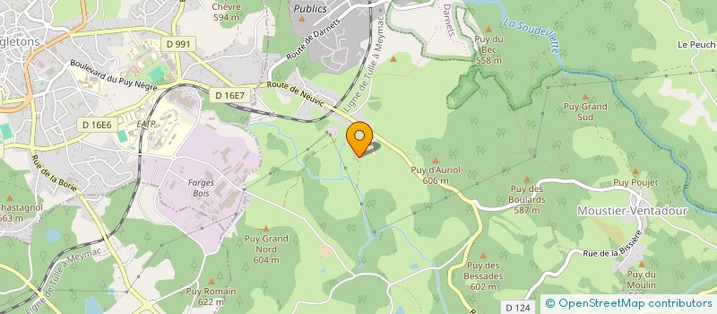 localisation de l'entreprise MONSIEUR NICOLAS CHEZE  MOUSTIER-VENTADOUR