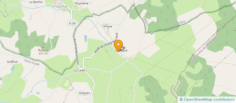 localisation de l'entreprise MONSIEUR NICOLAS CHRETIEN  PUYLAGARDE