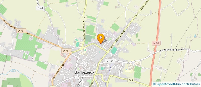 localisation de l'entreprise MONSIEUR NICOLAS CLERJAUD à BARBEZIEUX-SAINT-HILAIRE