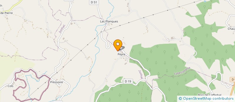 localisation de l'entreprise MONSIEUR NICOLAS COUDERC à JUNHAC