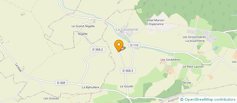localisation de l'entreprise MONSIEUR NICOLAS COUTANCEAU à LA GAUDAINE