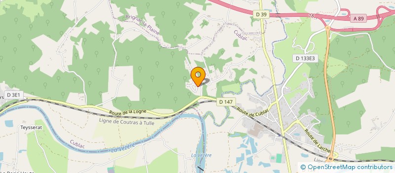 localisation de l'entreprise MONSIEUR NICOLAS COUTURE  CUBLAC