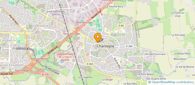 localisation de l'entreprise MONSIEUR NICOLAS DA SILVA DINIS  CHANTEPIE