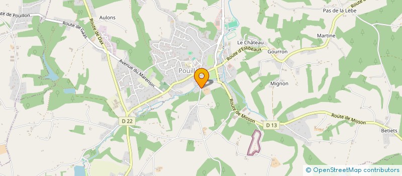 localisation de l'entreprise MONSIEUR NICOLAS DARTIGOEYTE  POUILLON