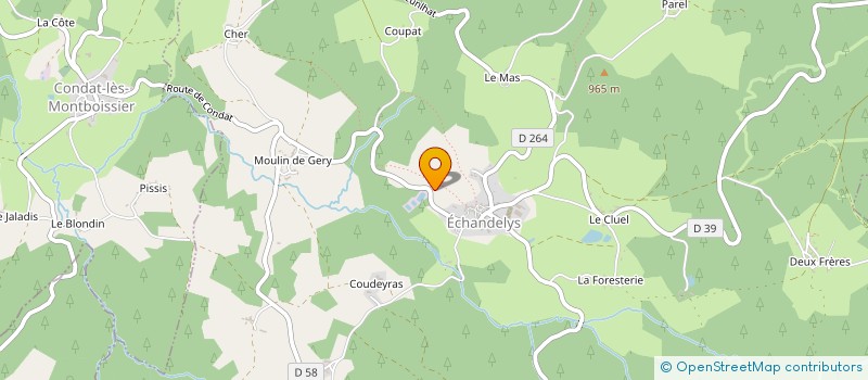 localisation de l'entreprise MONSIEUR NICOLAS DE MENTHIERE à ECHANDELYS