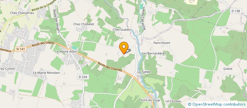 localisation de l'entreprise MONSIEUR NICOLAS DEBROSSE  CHANIERS