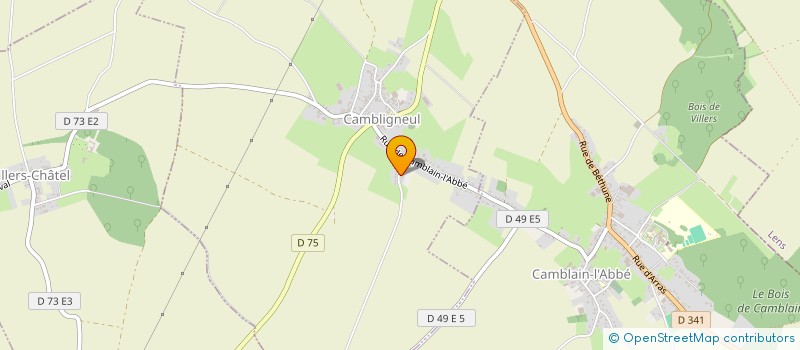 localisation de l'entreprise MONSIEUR NICOLAS DELACOURT  CAMBLIGNEUL