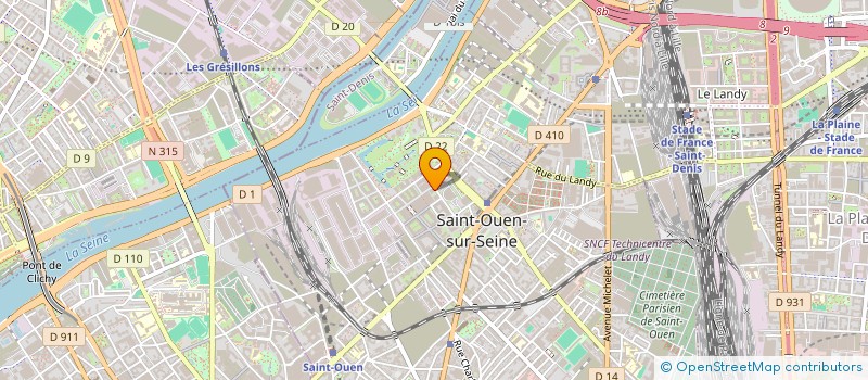 localisation de l'entreprise MONSIEUR NICOLAS DELAPLACE à SAINT-OUEN-SUR-SEINE