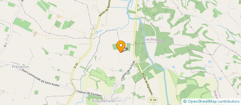 localisation de l'entreprise MONSIEUR NICOLAS DESENLIS  ROQUEBRUNE