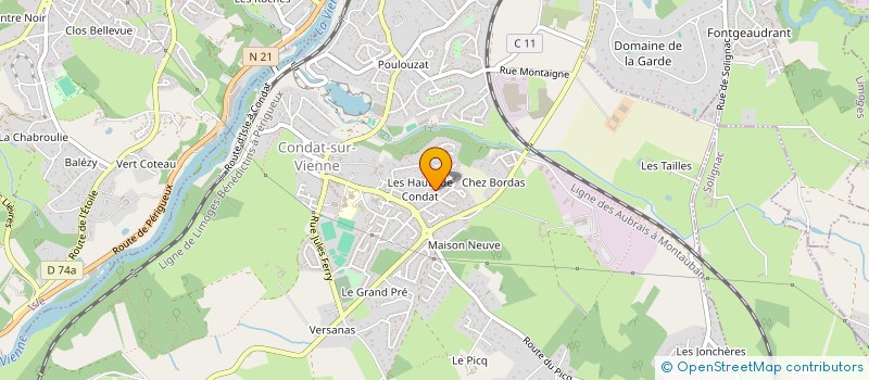 localisation de l'entreprise MONSIEUR NICOLAS DHUYGELAERE  CONDAT-SUR-VIENNE