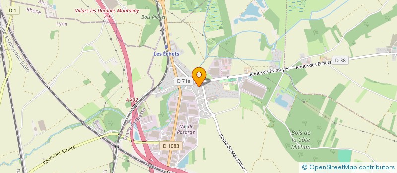 localisation de l'entreprise MONSIEUR NICOLAS DUDEMAINE  MIRIBEL