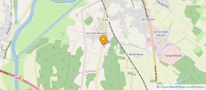 localisation de l'entreprise MONSIEUR NICOLAS DUTAUD à AUXONNE