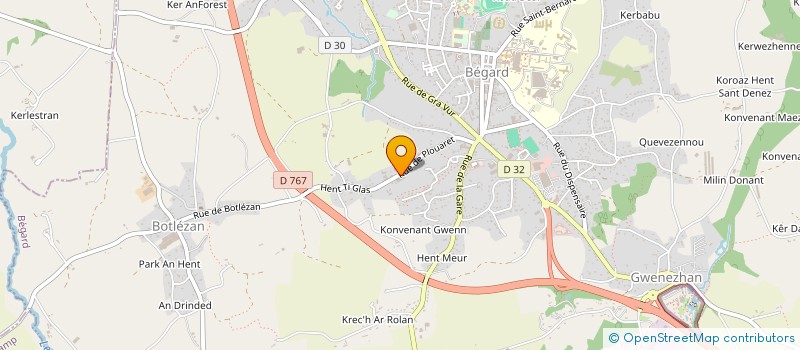 localisation de l'entreprise MONSIEUR NICOLAS EVEN  BEGARD