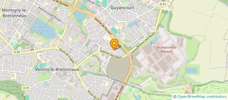 localisation de l'entreprise MONSIEUR NICOLAS FABRE  GUYANCOURT